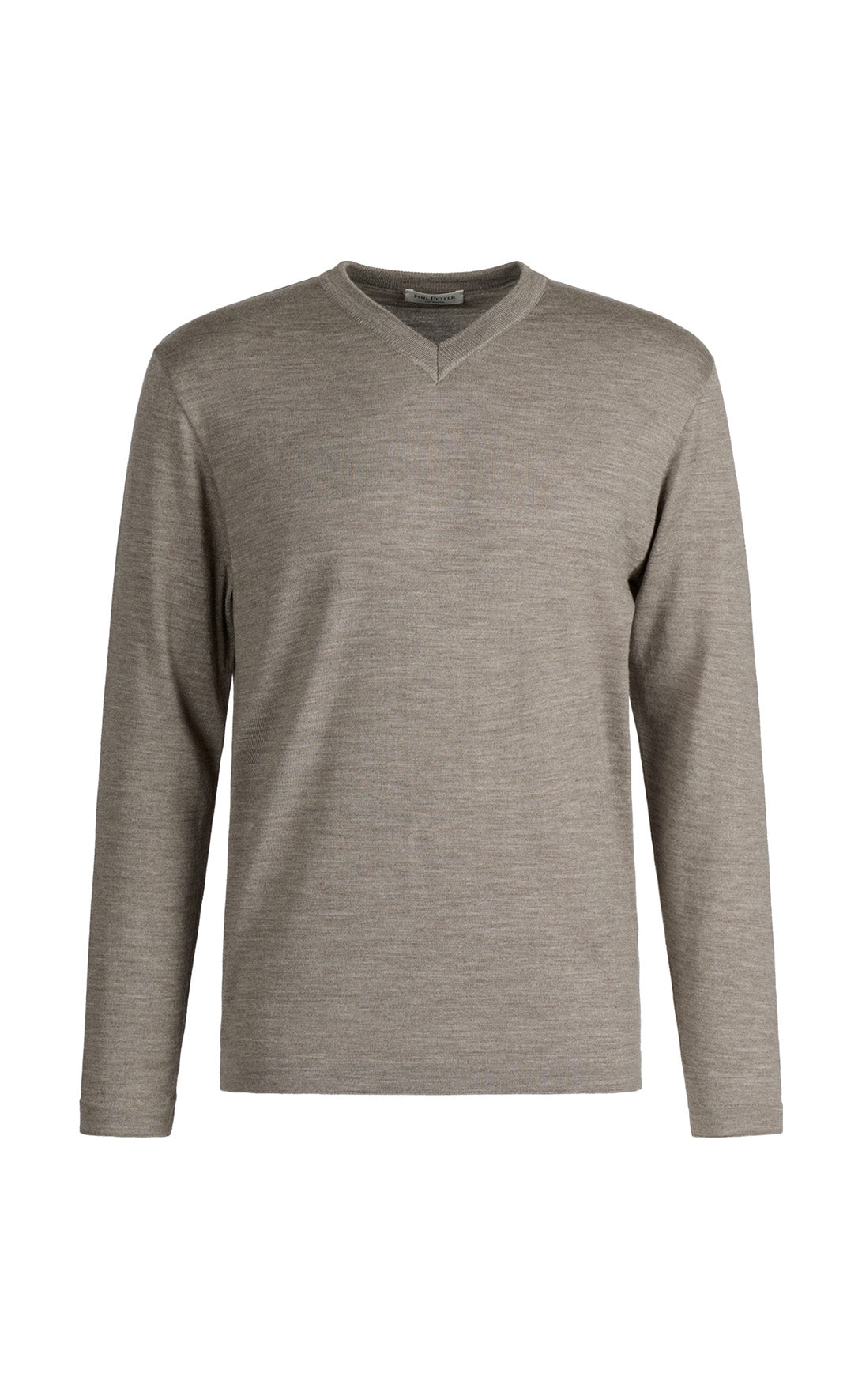 Eleganter V-Pullover aus feinster Garnmischung: Merinowolle und Seide, regular fit