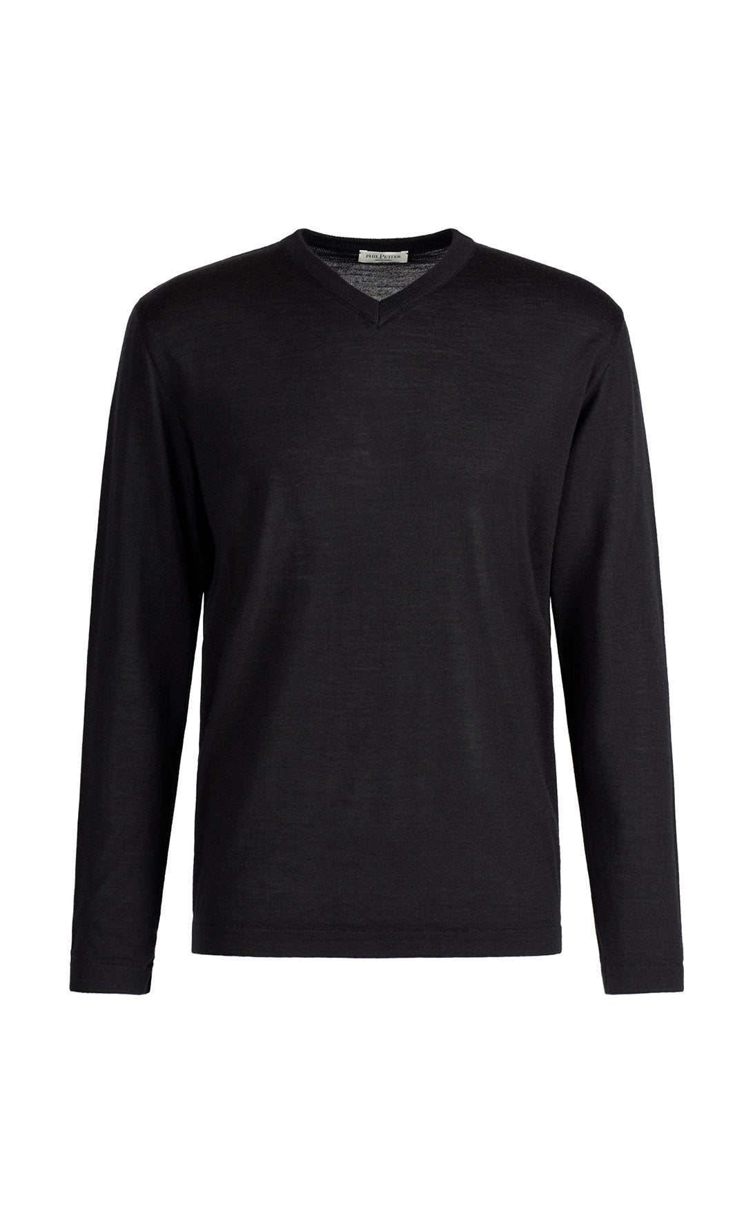 Eleganter V-Pullover aus feinster Garnmischung: Merinowolle und Seide, regular fit