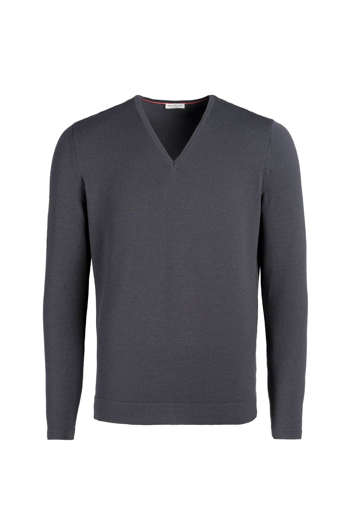 V-Pullover aus elastischer Merinowolle