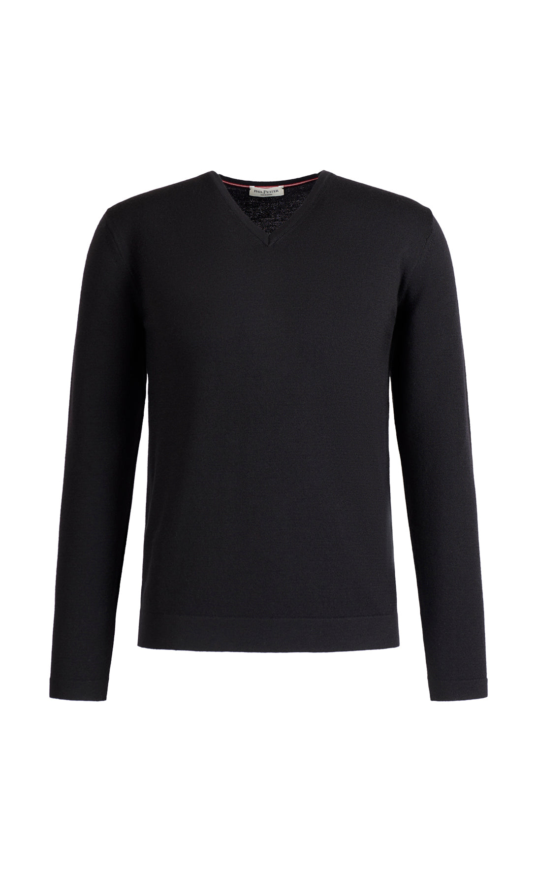V-Pullover aus Merinowolle mit funktionalem Stretchanteil