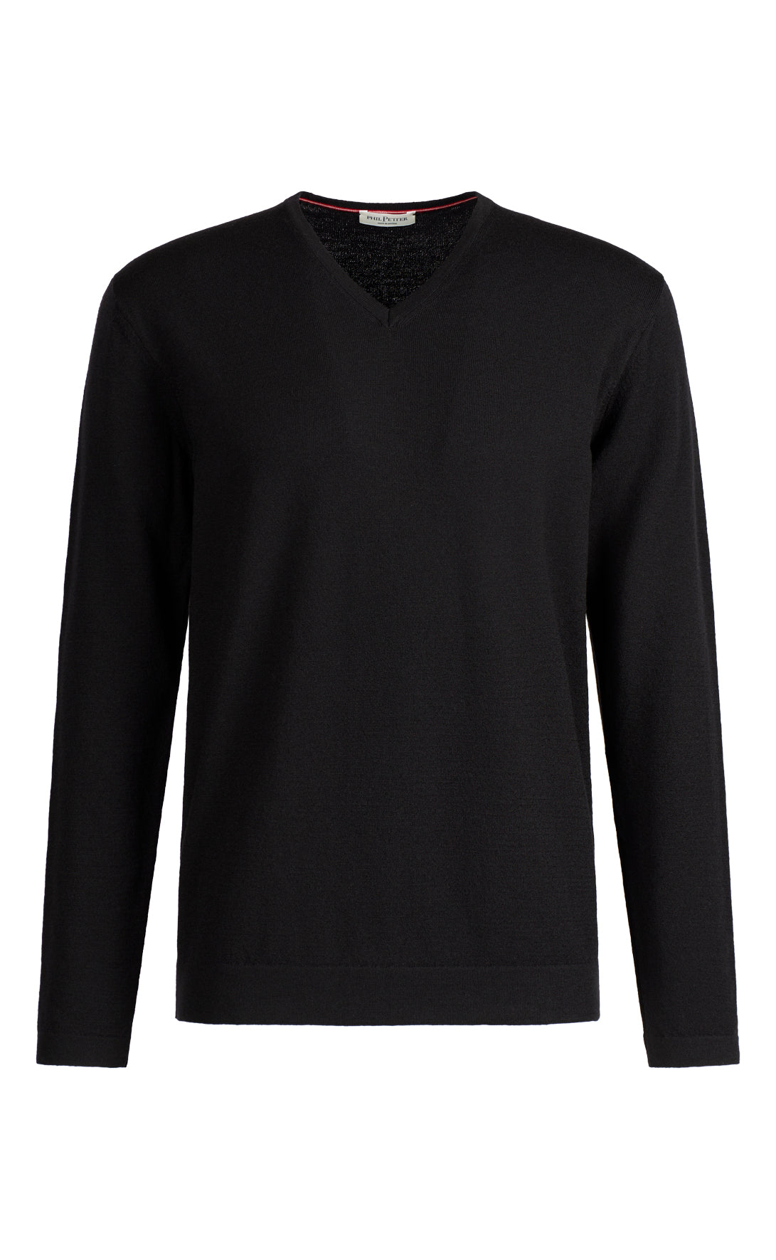 V-Pullover aus Merinowolle mit funktionalem Stretchanteil