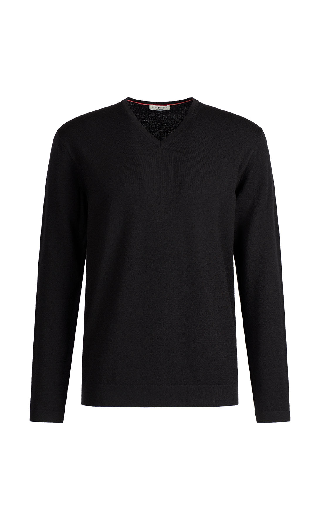 V-Pullover aus Merinowolle mit funktionalem Stretchanteil