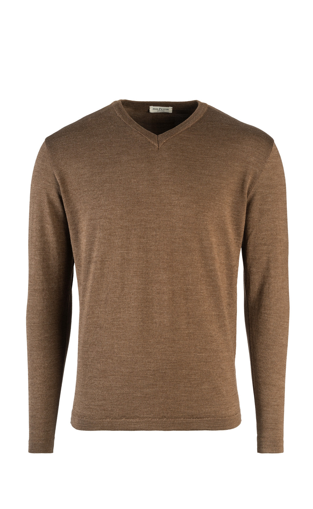 Eleganter V-Pullover aus feinster Garnmischung: Merinowolle und Seide, regular fit