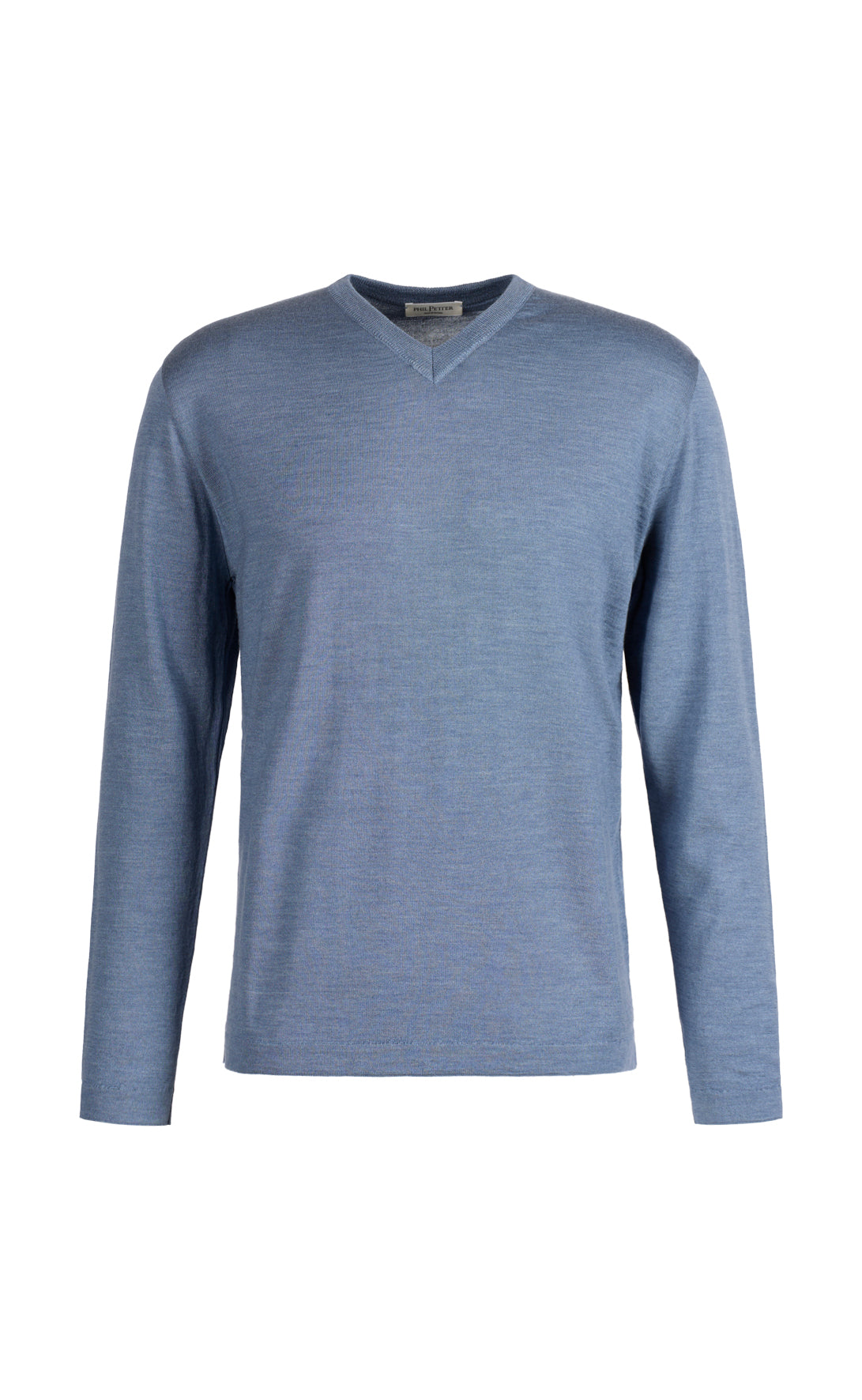 Eleganter V-Pullover aus feinster Garnmischung: Merinowolle und Seide, regular fit