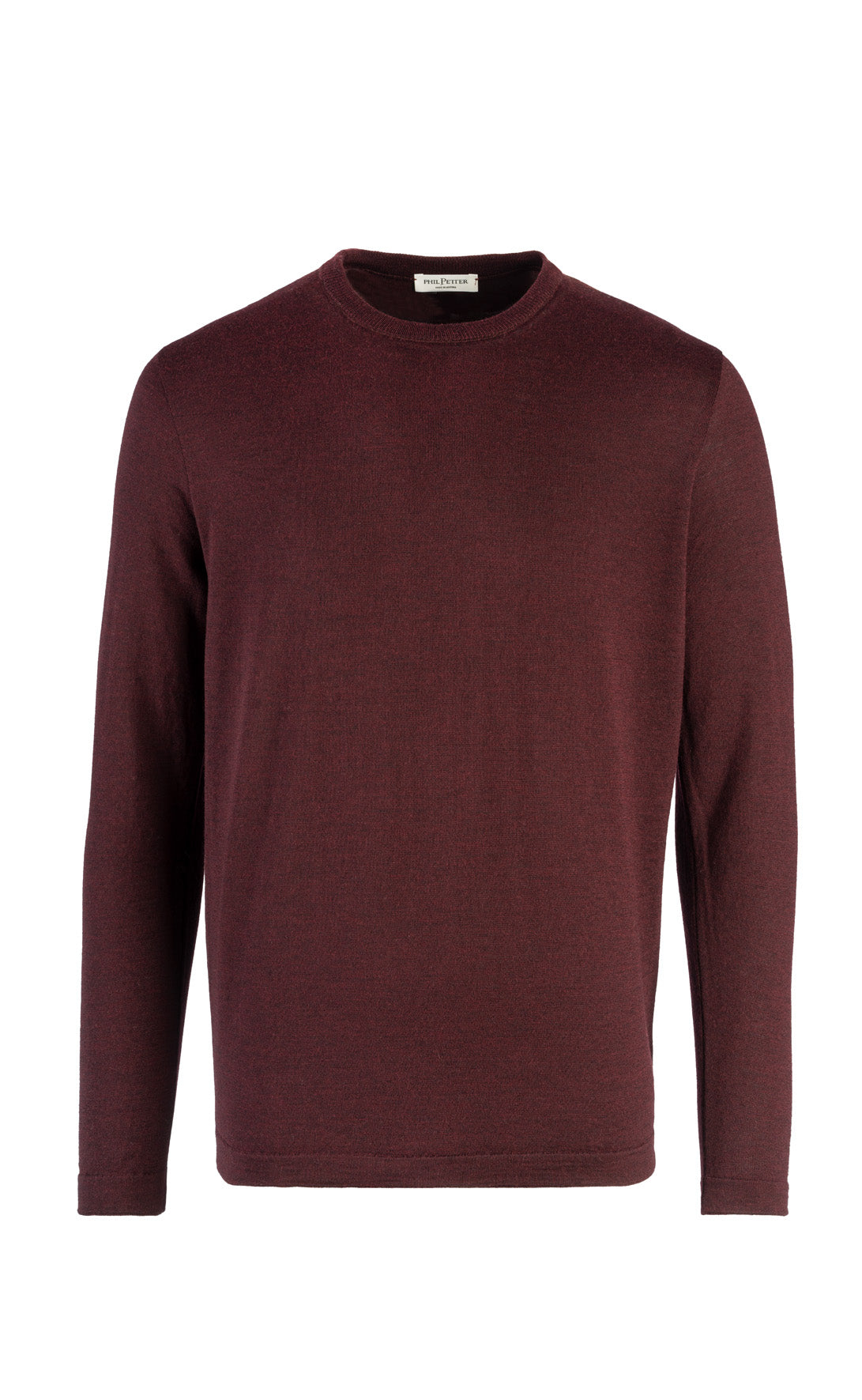 Rundhalspullover aus extrafeiner Merino-Seide, Regular Fit