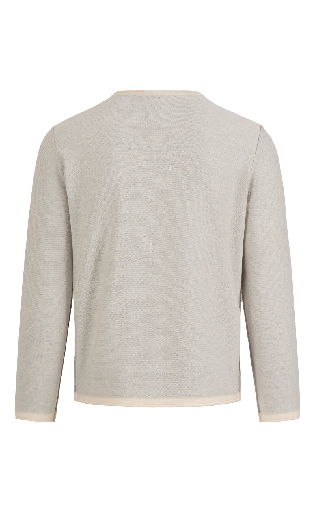Supersofter Doubleface-Pullover: außen Merino, innen Baumwolle, relaxed fit