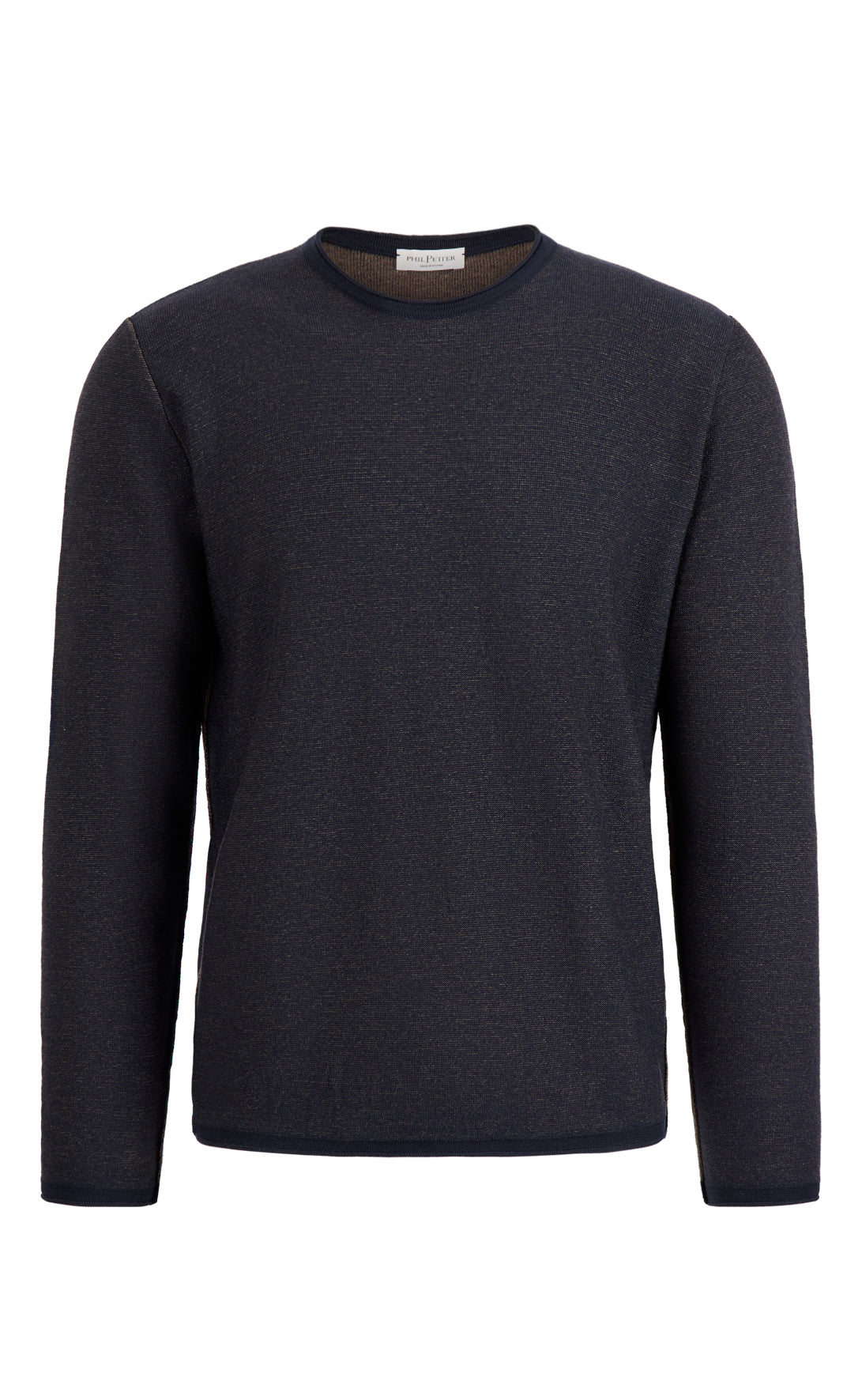 Supersofter Doubleface-Pullover: außen Merino, innen Baumwolle, relaxed fit