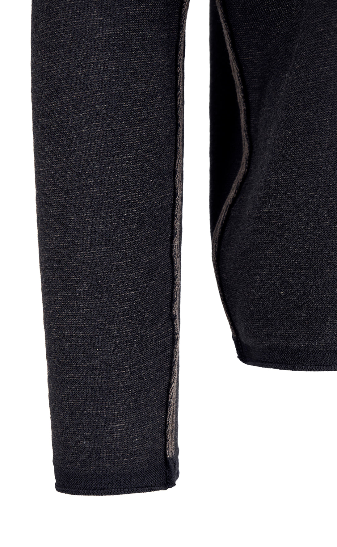 Supersofter Doubleface-Pullover: außen Merino, innen Baumwolle, relaxed fit