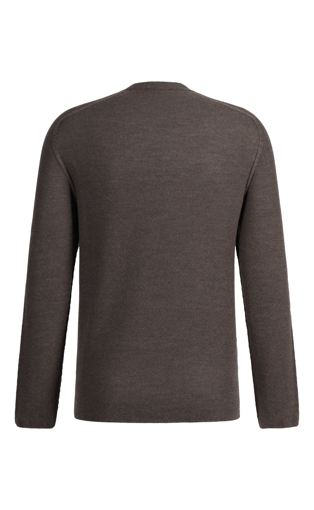 Nahtlos gestrickter Pullover mit Reiskornstruktur aus 100% Merinowolle, regular fit