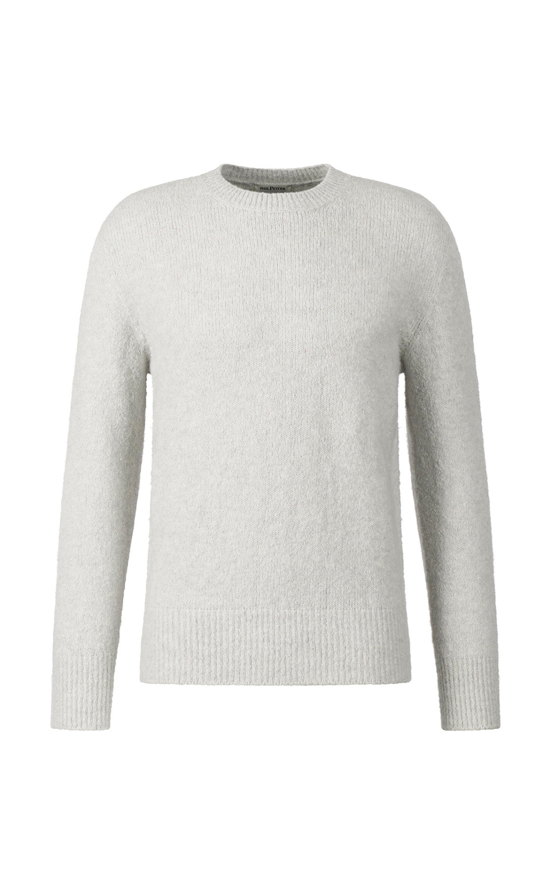 Nahtlos gestrickter Pullover aus supersoftem Tweedgarn, relaxed fit