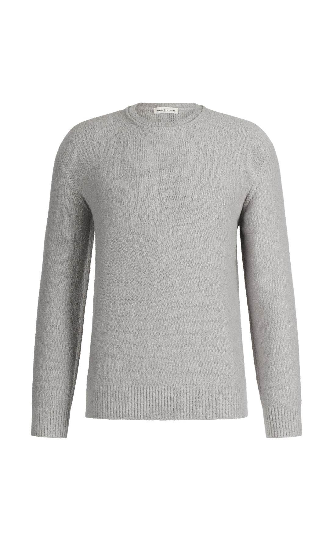Nahtlos gestrickter Rundhals-Pullover aus hautfreundlicher Winterbaumwolle, relaxed fit