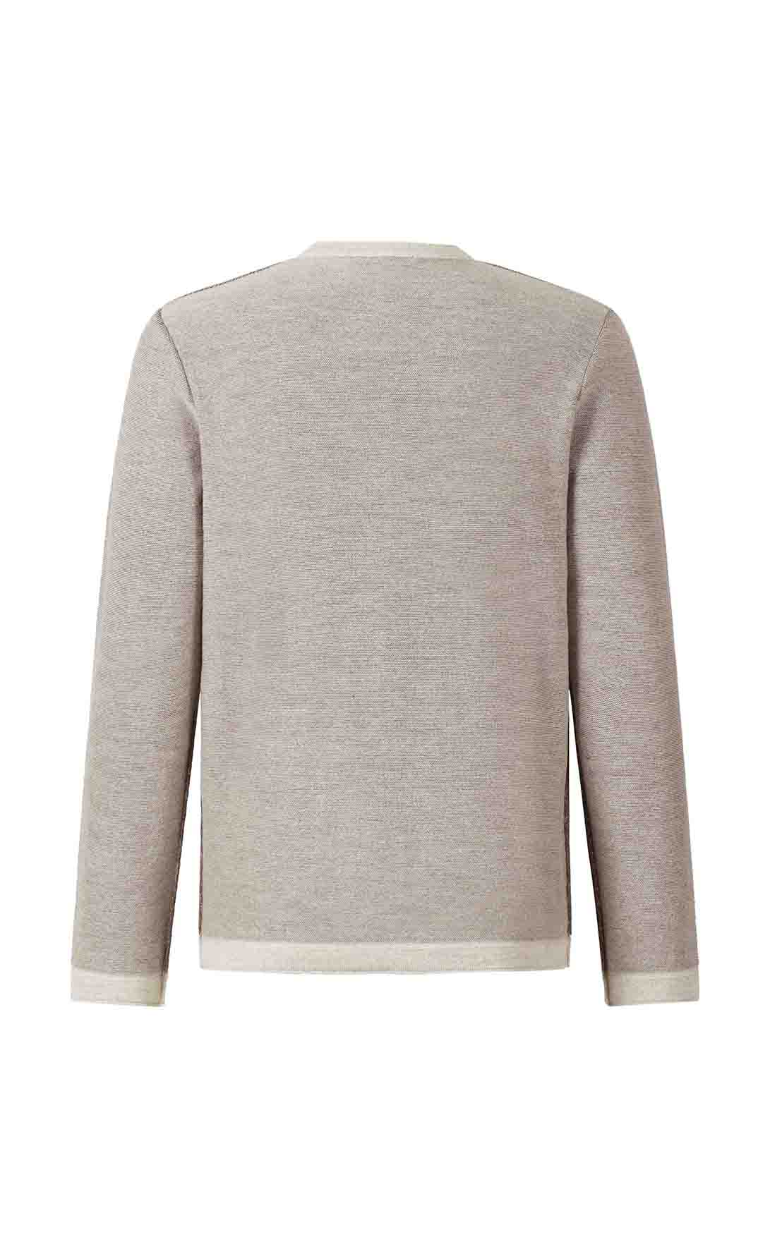 Leichter Doubleface-Pullover: außen Merino-, innen Baumwolle, relxed fit