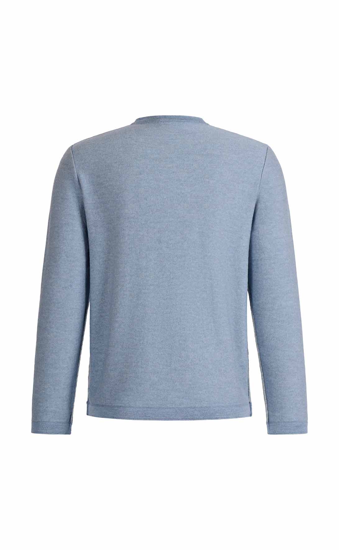 Leichter Doubleface-Pullover: außen Merino-, innen Baumwolle, relxed fit