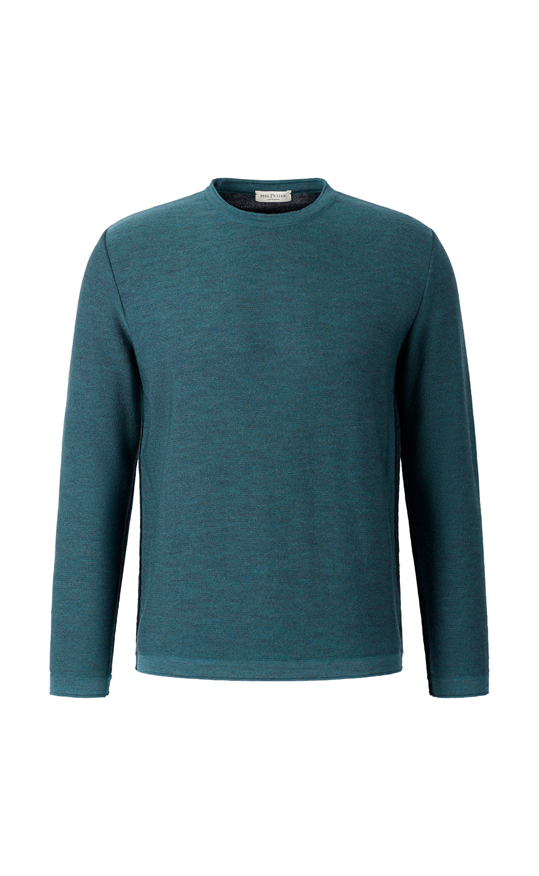 Leichter Doubleface-Pullover: außen Merino-, innen Baumwolle, relxed fit