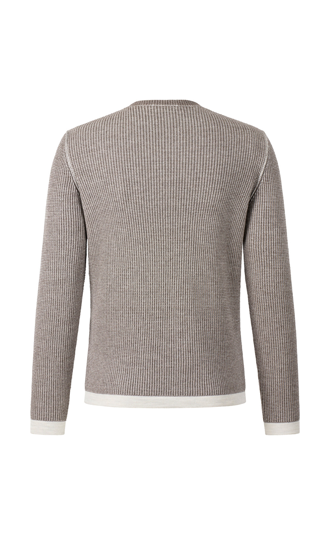 Sportlicher Two-tone Pullover aus Merino-Baumwollmix, relaxed fit