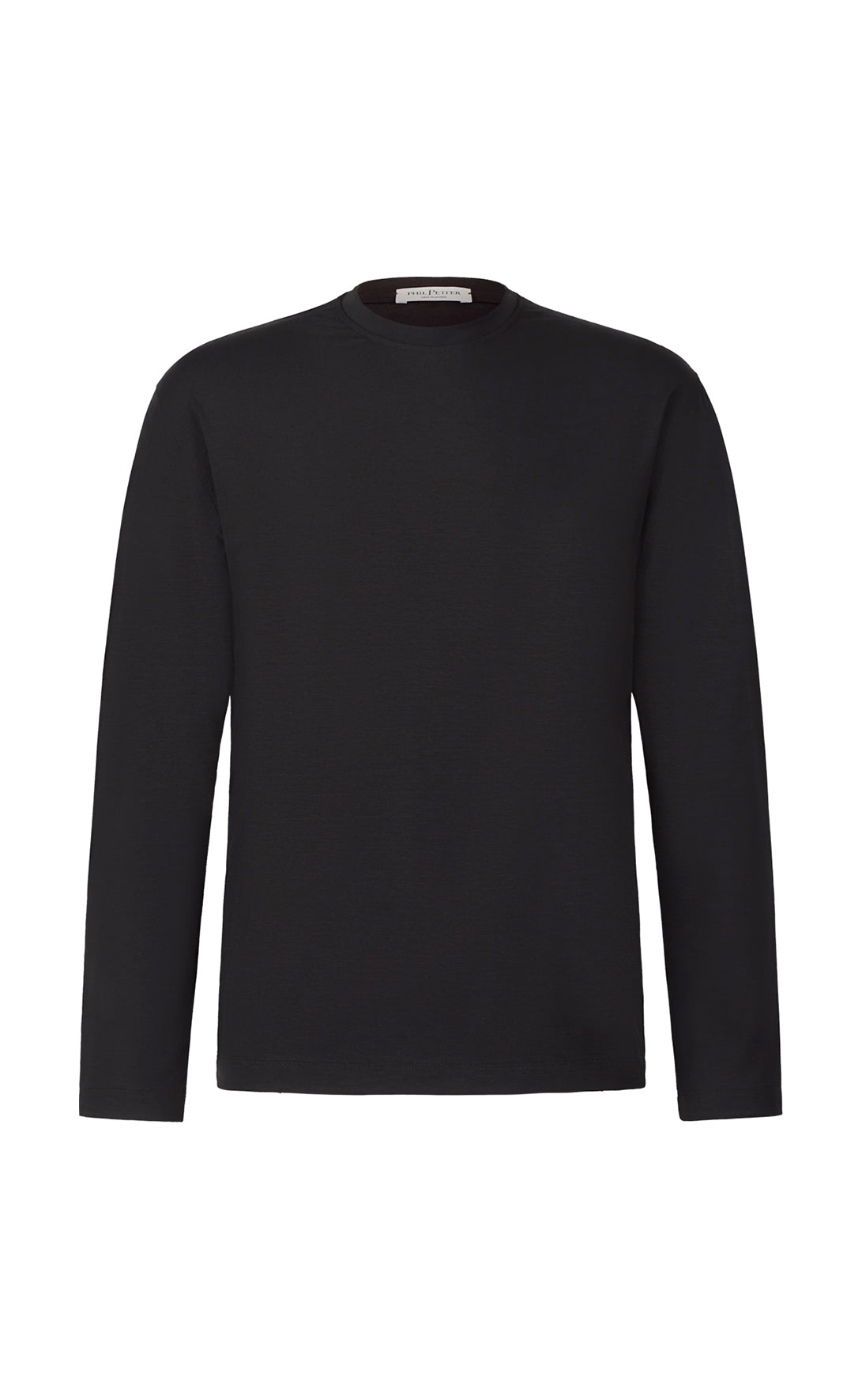 Pflegeleichtes Premium-Langarm-Shirt aus dezent körnigem Viskose-Jersey, relaxed fit