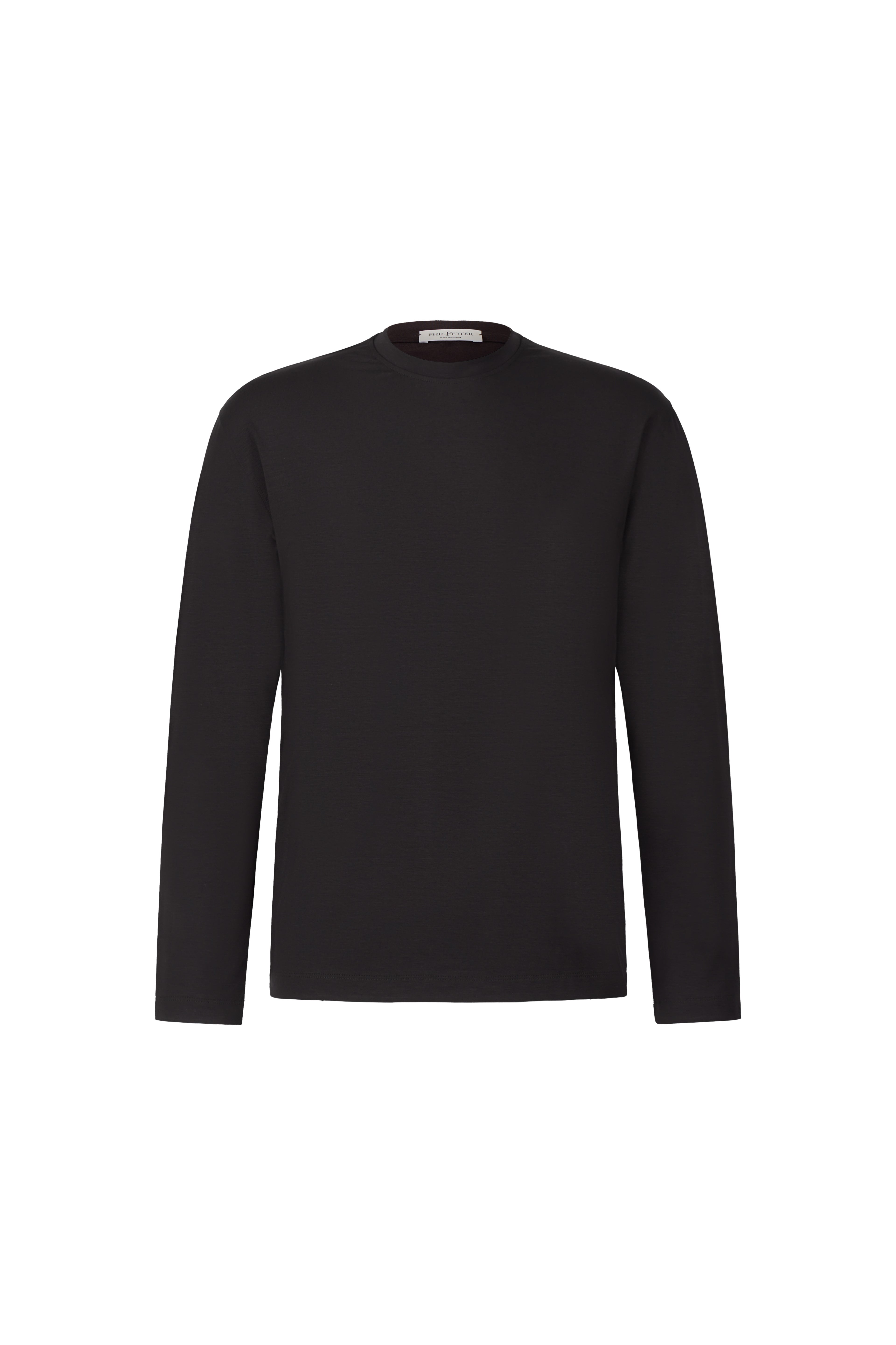 Pflegeleichtes Premium-Langarm-Shirt aus dezent körnigem Viskose-Jersey, relaxed fit