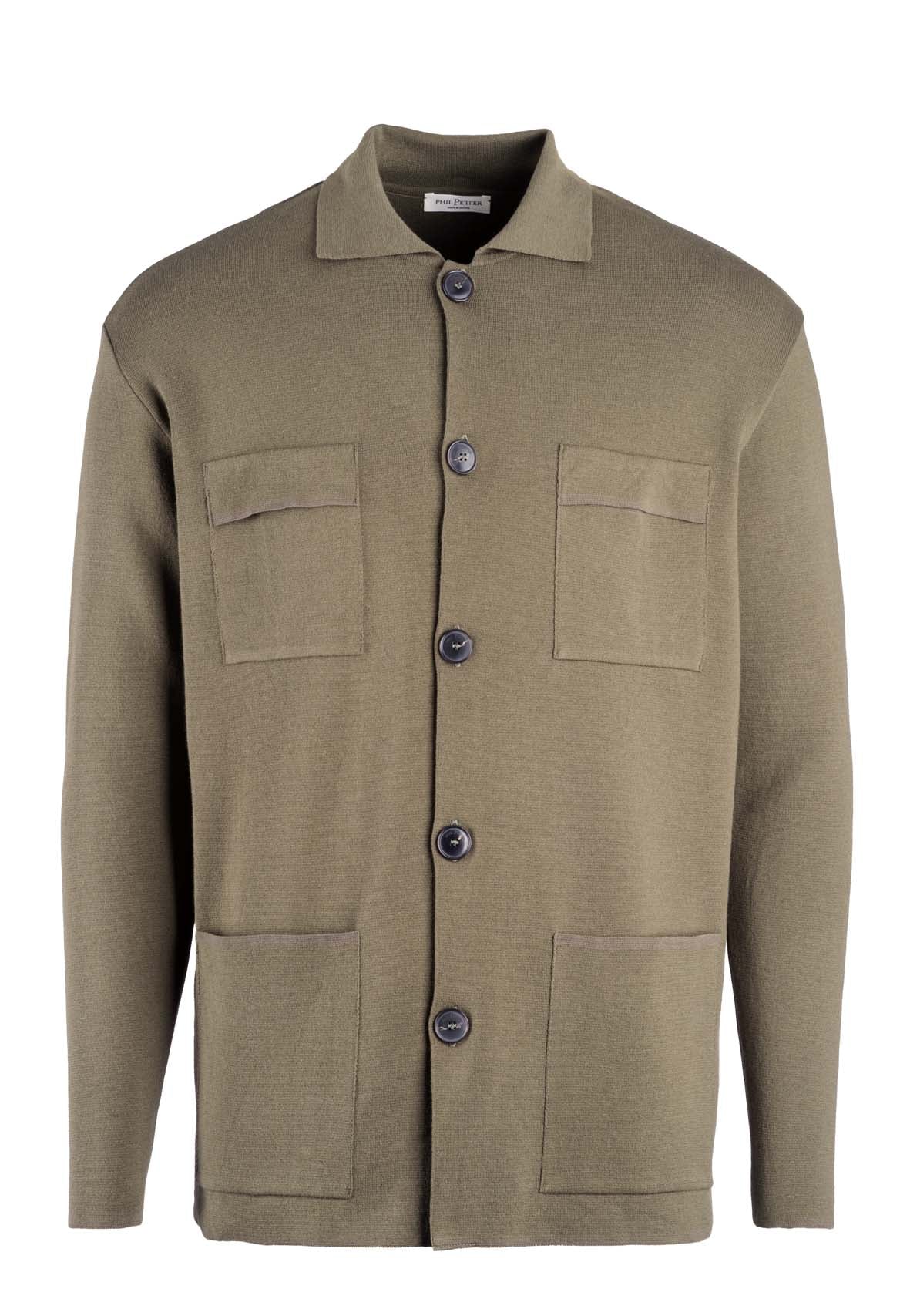Milano-Strick-Overshirt aus feinster Baumwolle, Relaxed Fit