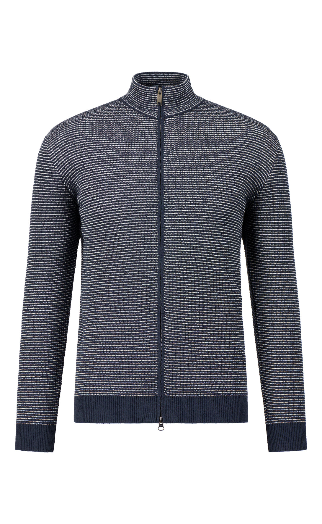 Zippjacke aus Baumwolle-Bouclé und kühlender Baumwolle