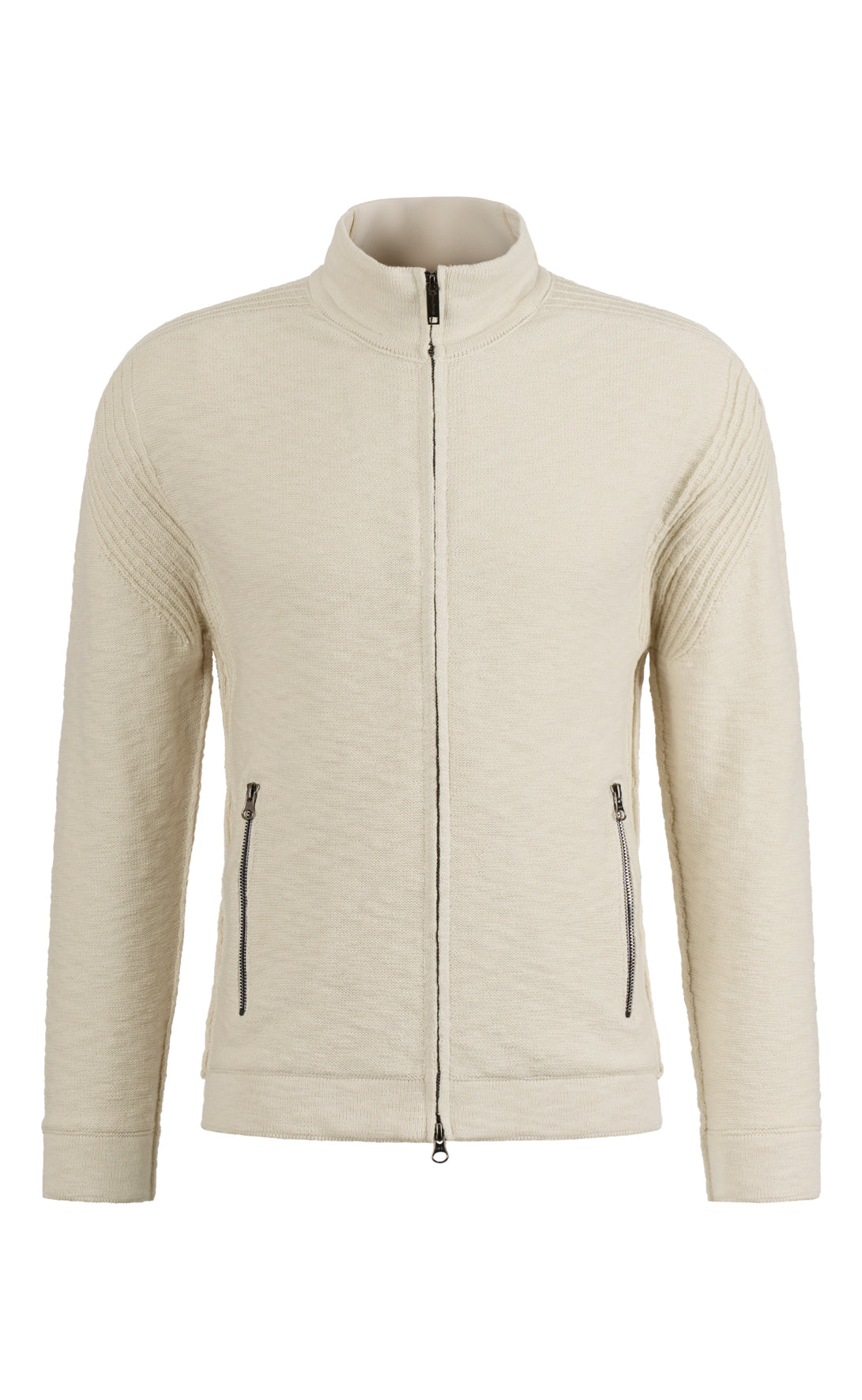 Sportliche Hybrid-Zippjacke aus weicher Baumwolle, Relaxed Fit
