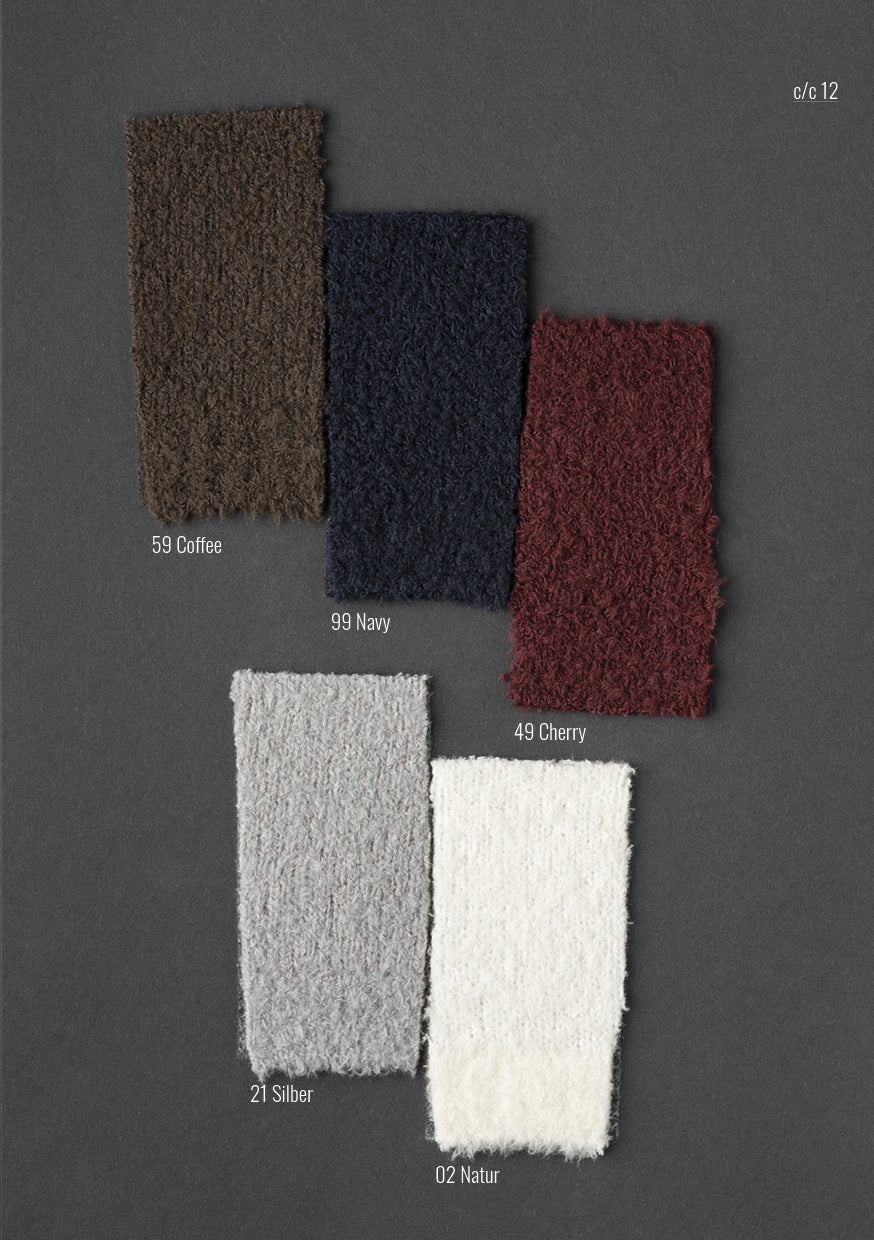 Pullover in Fake-Fur-Optik mit Polokragen, aus weicher, mulesingfreier Merinoqualität