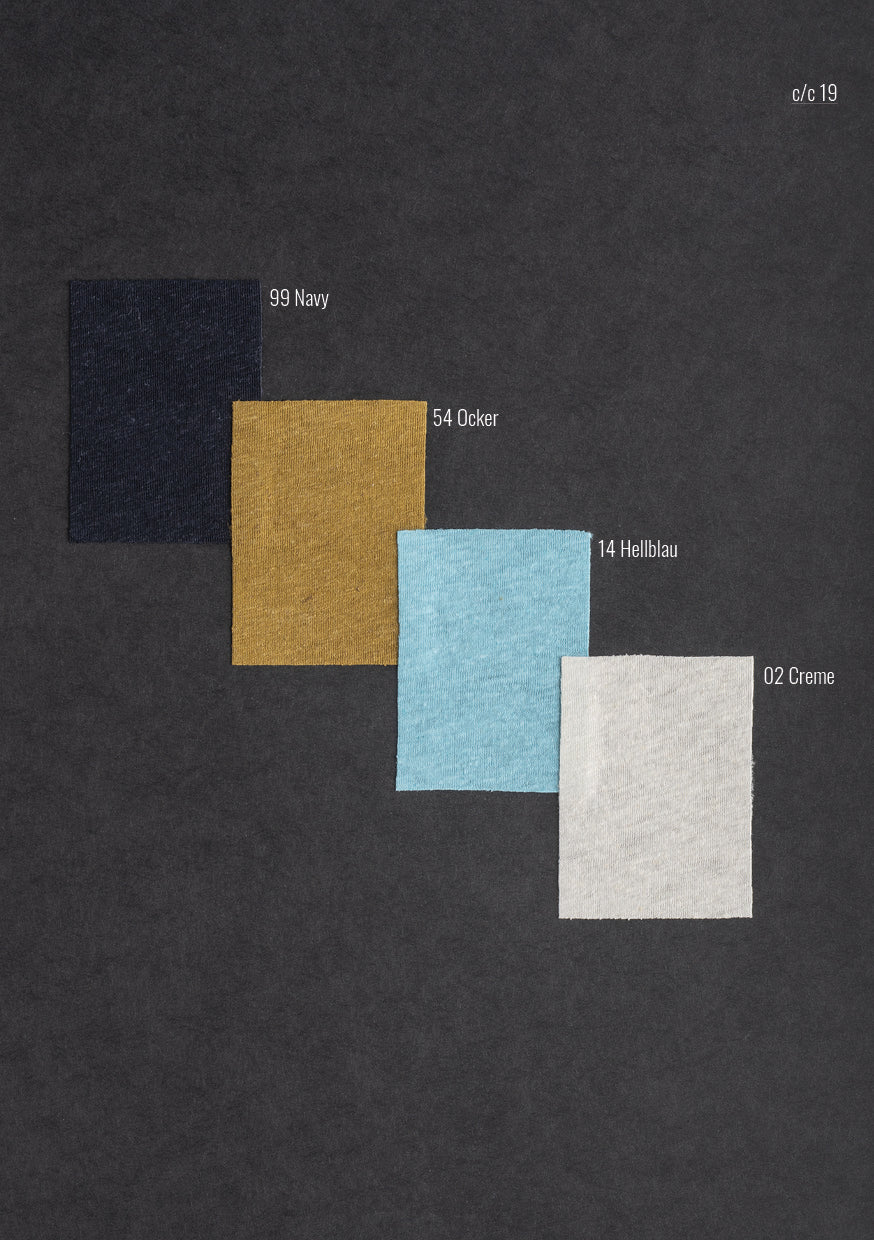 Serafino Shirt aus kühlender Baumwoll-Leinen Mischung, legere Passform