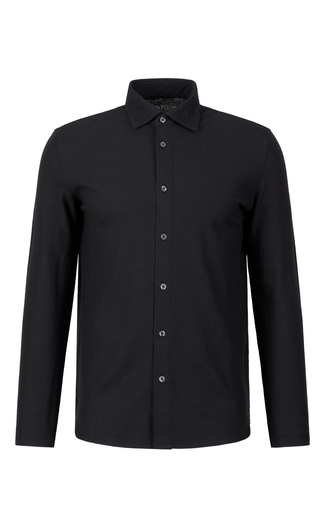 Hemd aus feinem Baumwoll-Crêpe-Jersey, Regular Fit