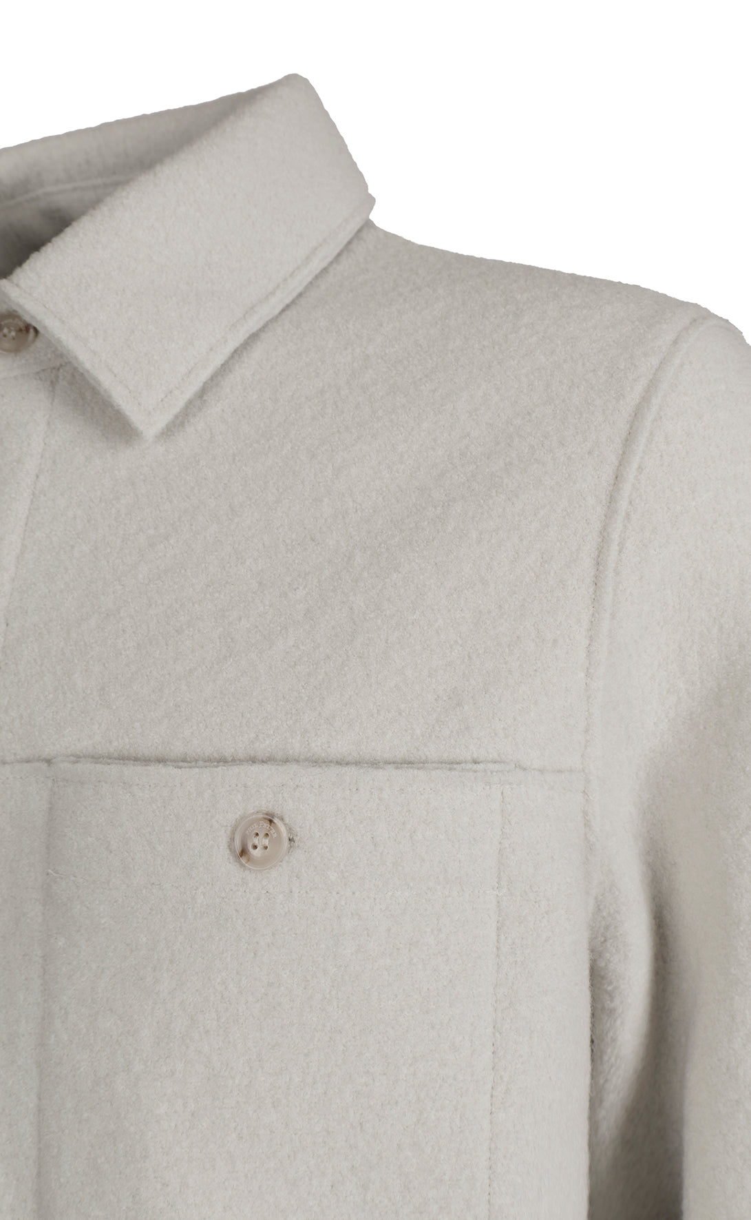 Outdoor-Overshirt aus reinem Merino-Wollwalk, relaxed fit