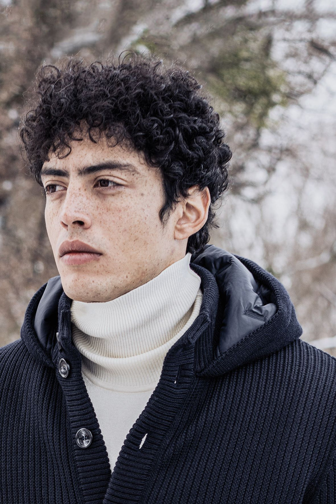 Rollkragen-Pullover aus Merinowolle mit funktionalem Stretchanteil