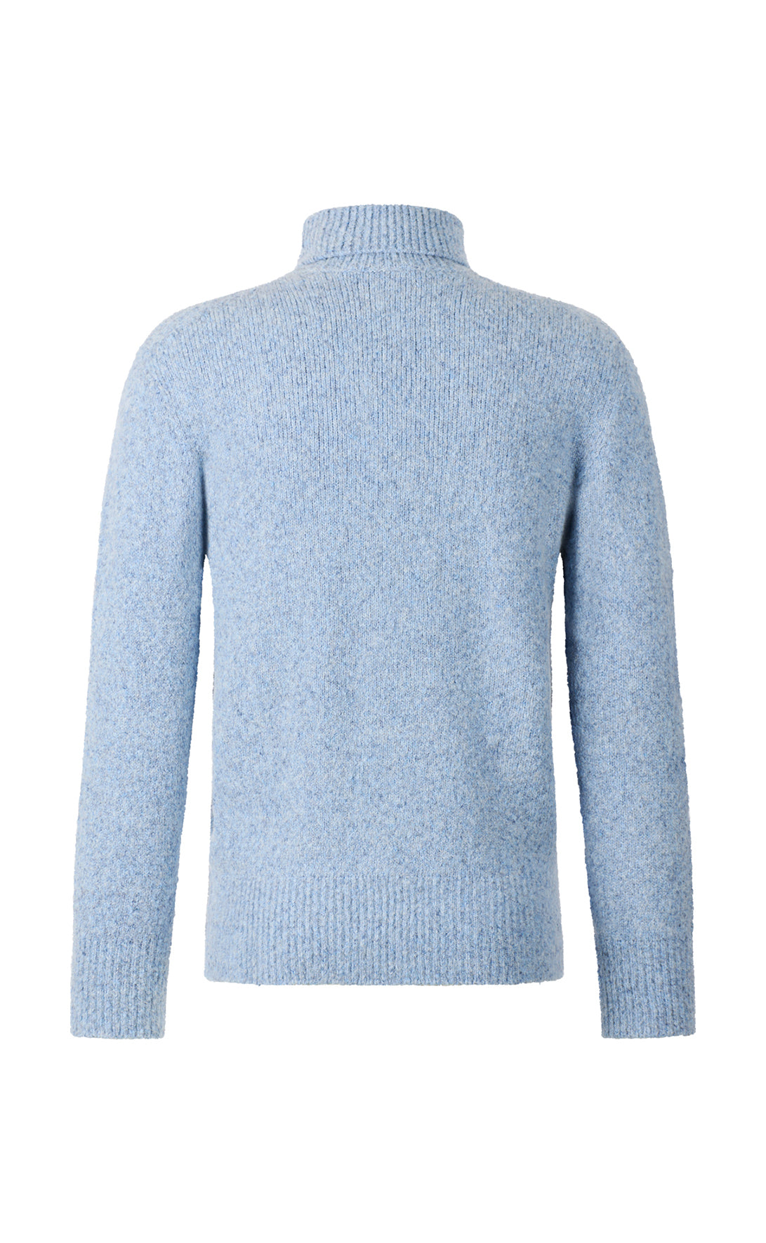 Seamless gestrickter Rollkragen-Pullover aus supersoftem Tweedgarn, relaxed fit