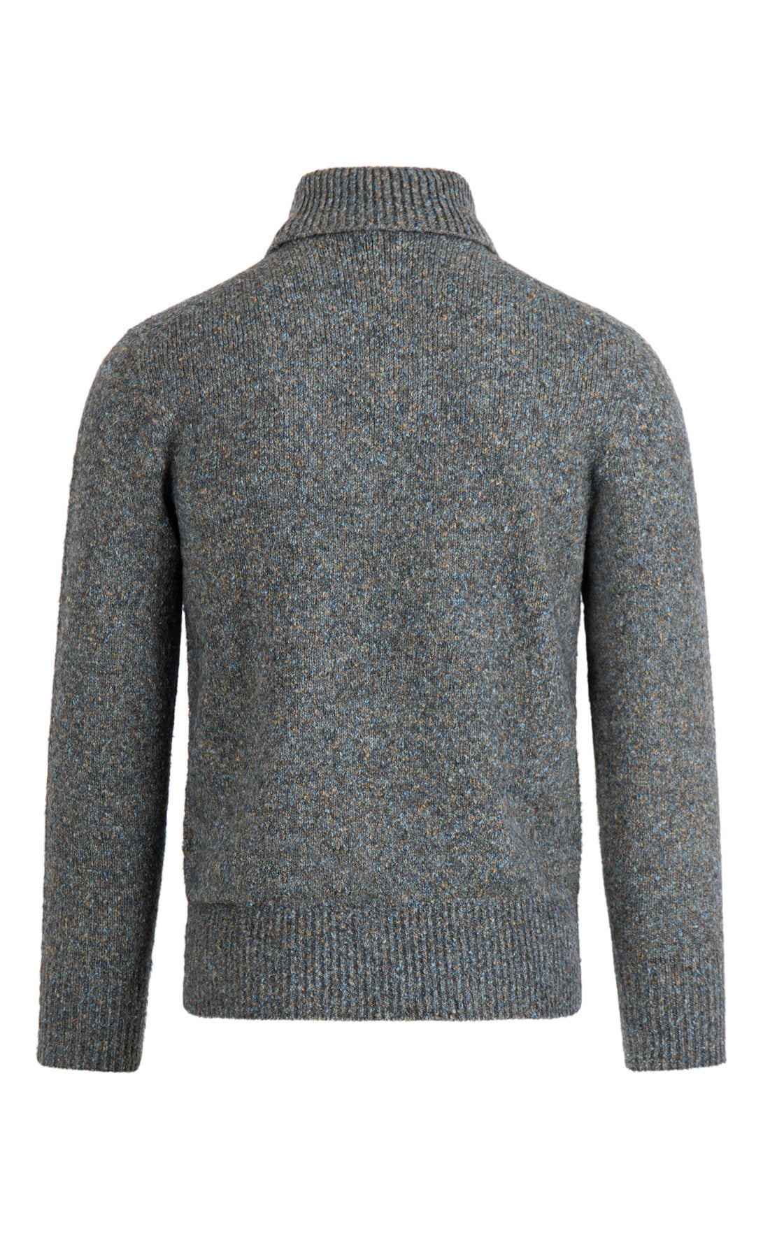 Seamless gestrickter Rollkragen-Pullover aus supersoftem Tweedgarn, relaxed fit
