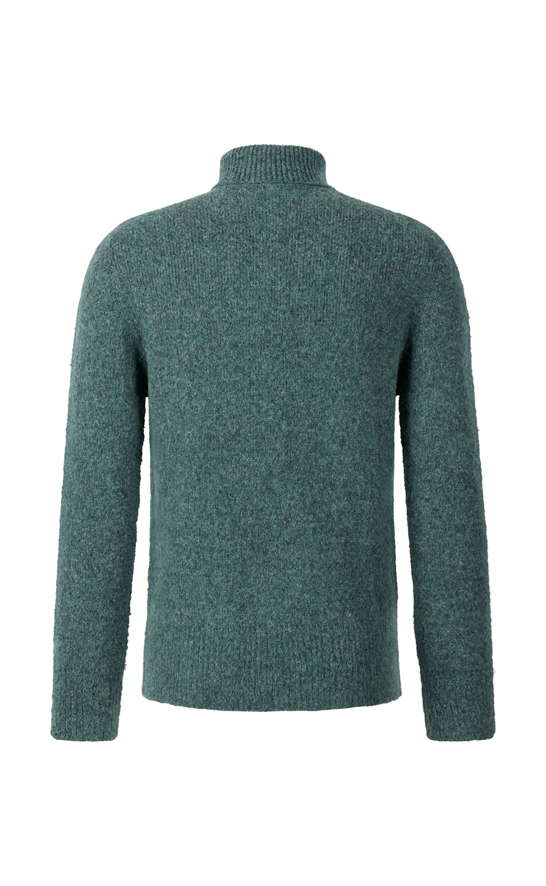 Seamless gestrickter Rollkragen-Pullover aus supersoftem Tweedgarn, relaxed fit