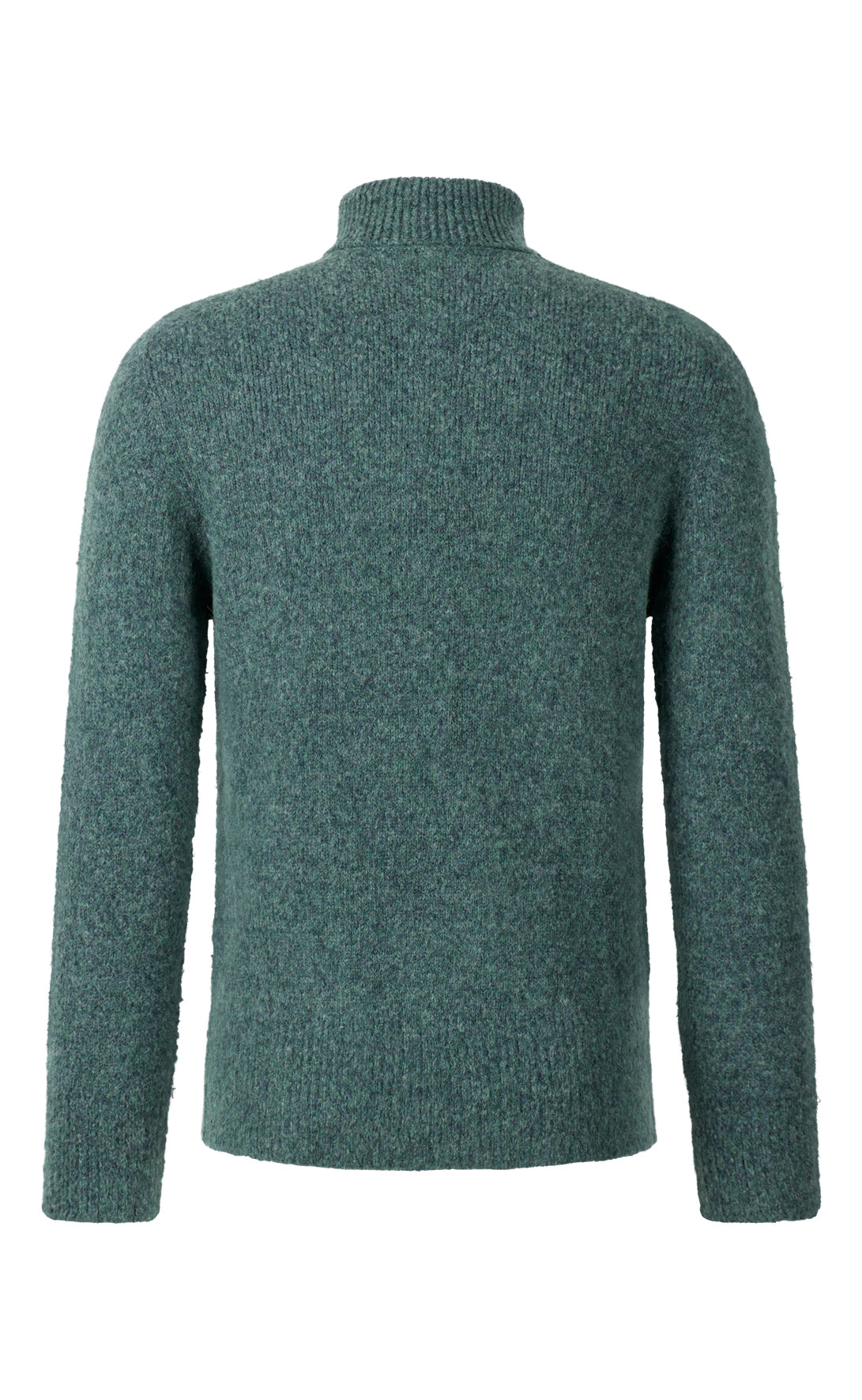 Seamless gestrickter Rollkragen-Pullover aus supersoftem Tweedgarn, relaxed fit