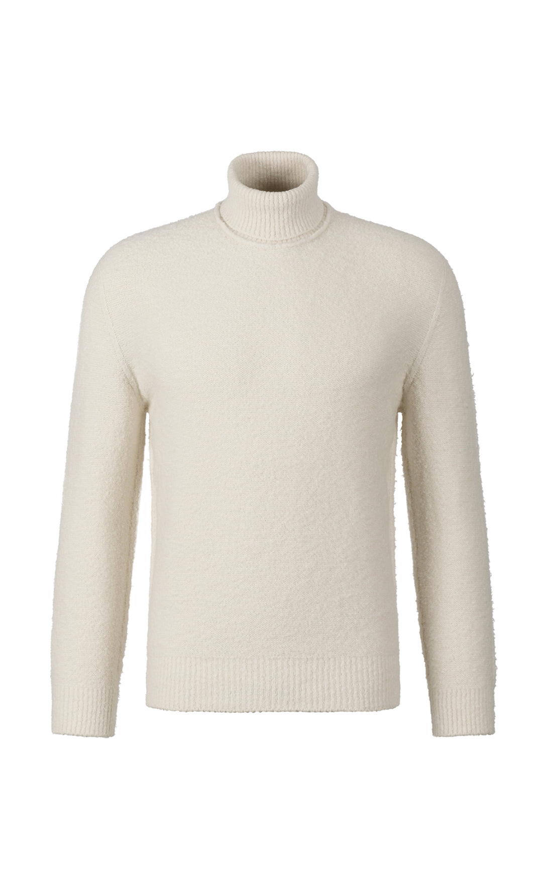 Nahtfreier Rollkragen-Pullover aus hautfreundlicher Winterbaumwolle, relaxed fit
