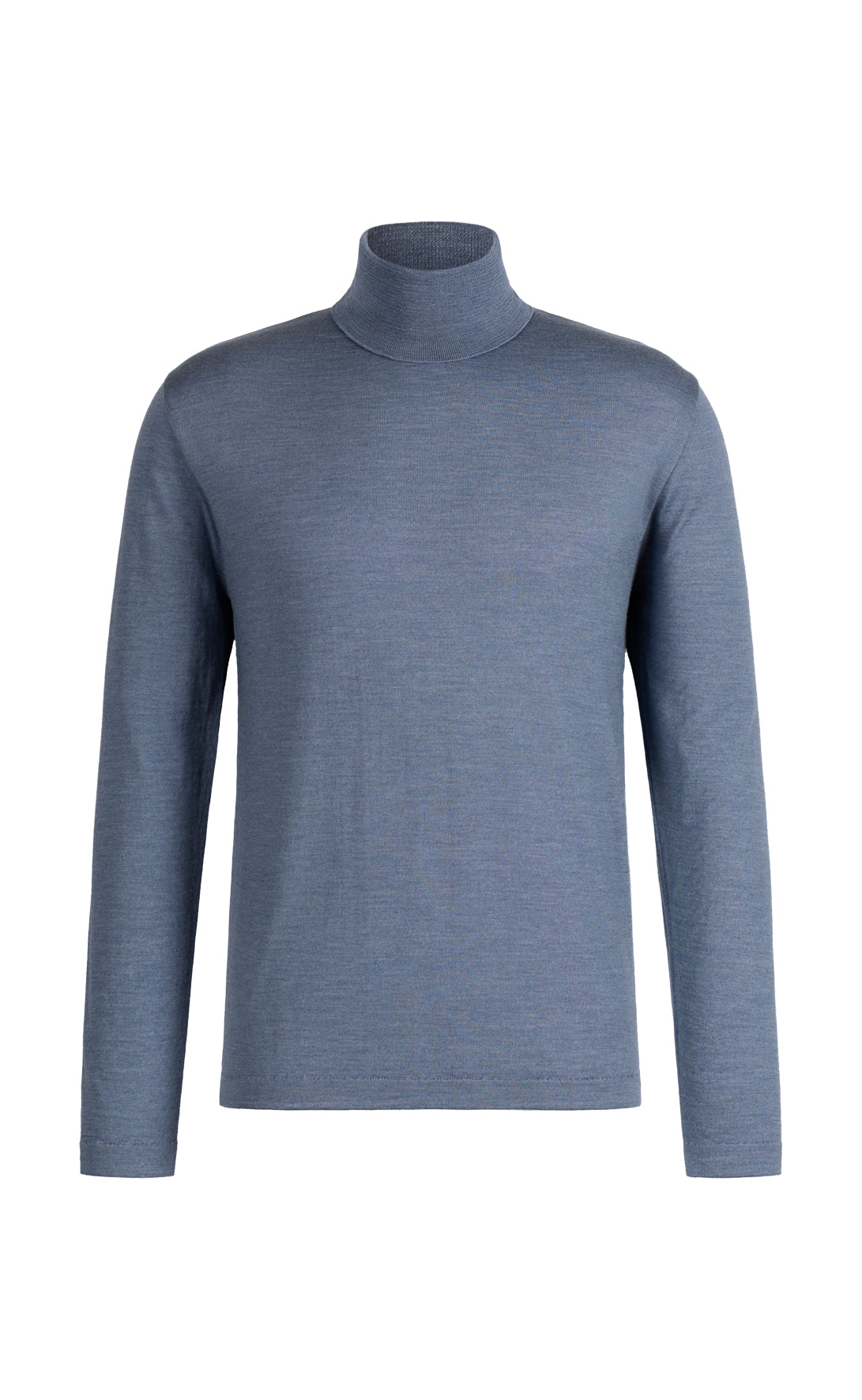 Edel und ultrasoft: Rollkragenpullover aus feinster Merinowolle-Seide-Mischung, regular fit