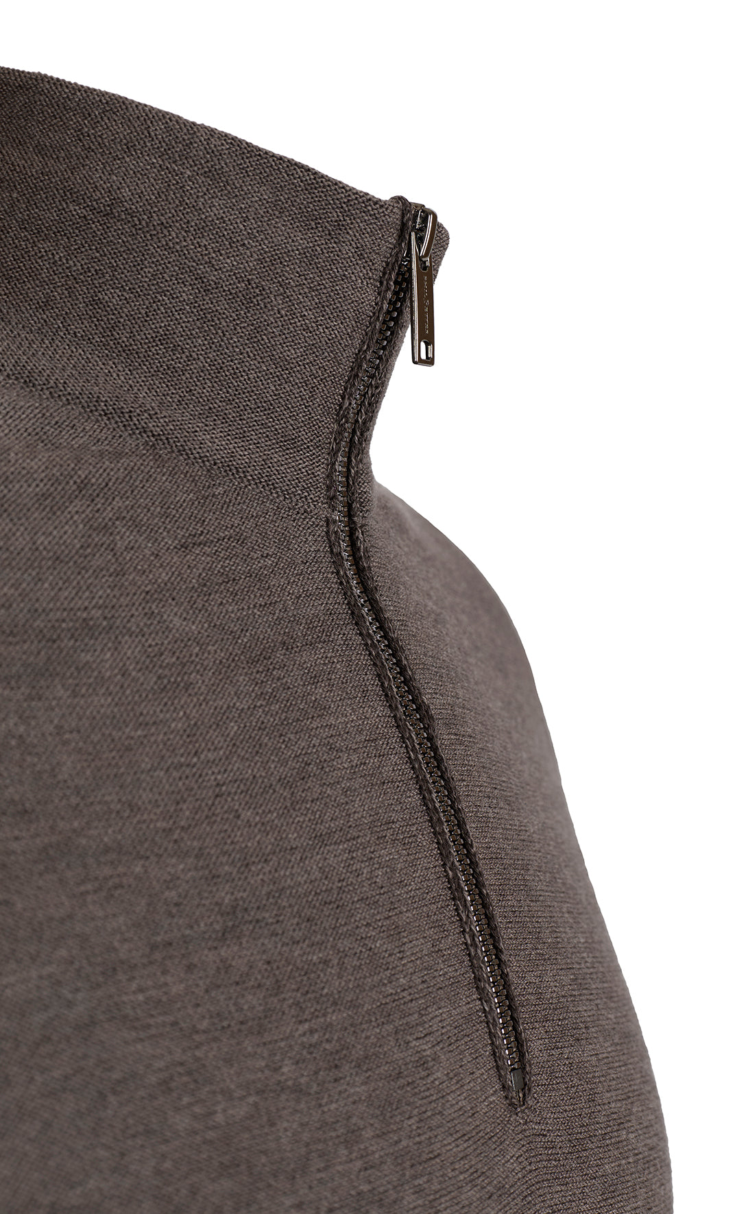 Leichter Doubleface-Zipptroyer: außen Merino-, innen Baumwolle, relxed fit
