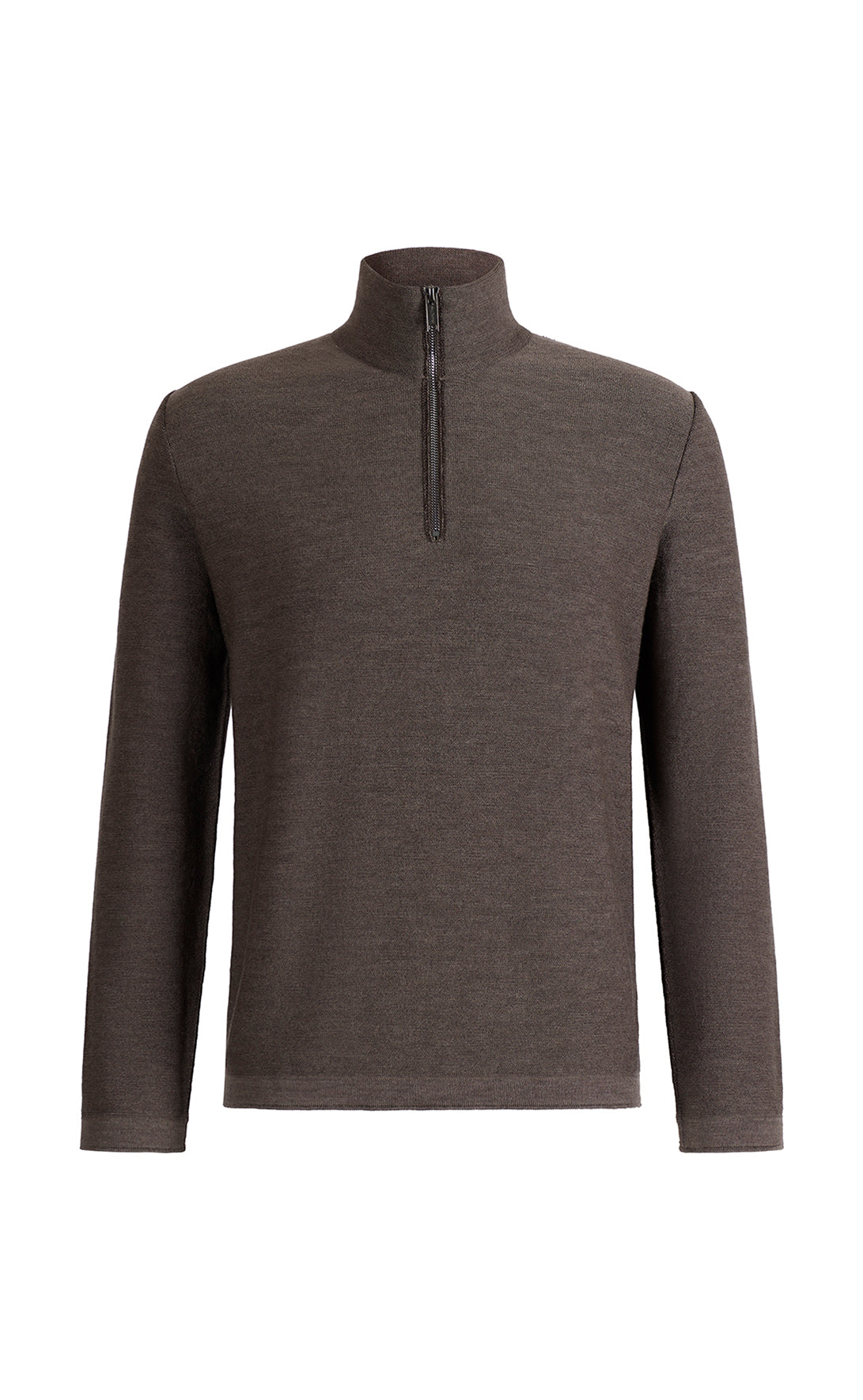 Leichter Doubleface-Zipptroyer: außen Merino-, innen Baumwolle, relxed fit