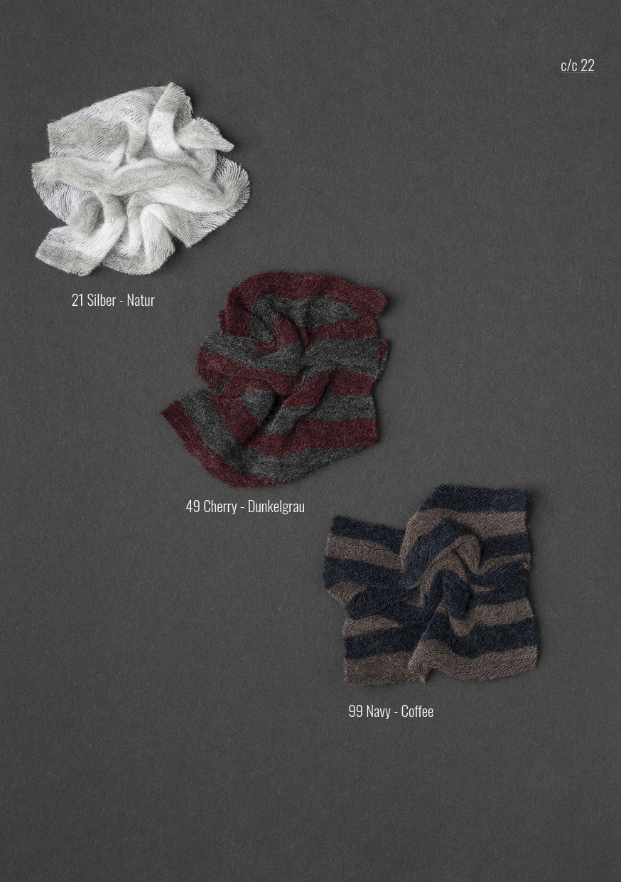 Supersofter Schal aus 100% Premium Kaschmir mit Längsstreifen