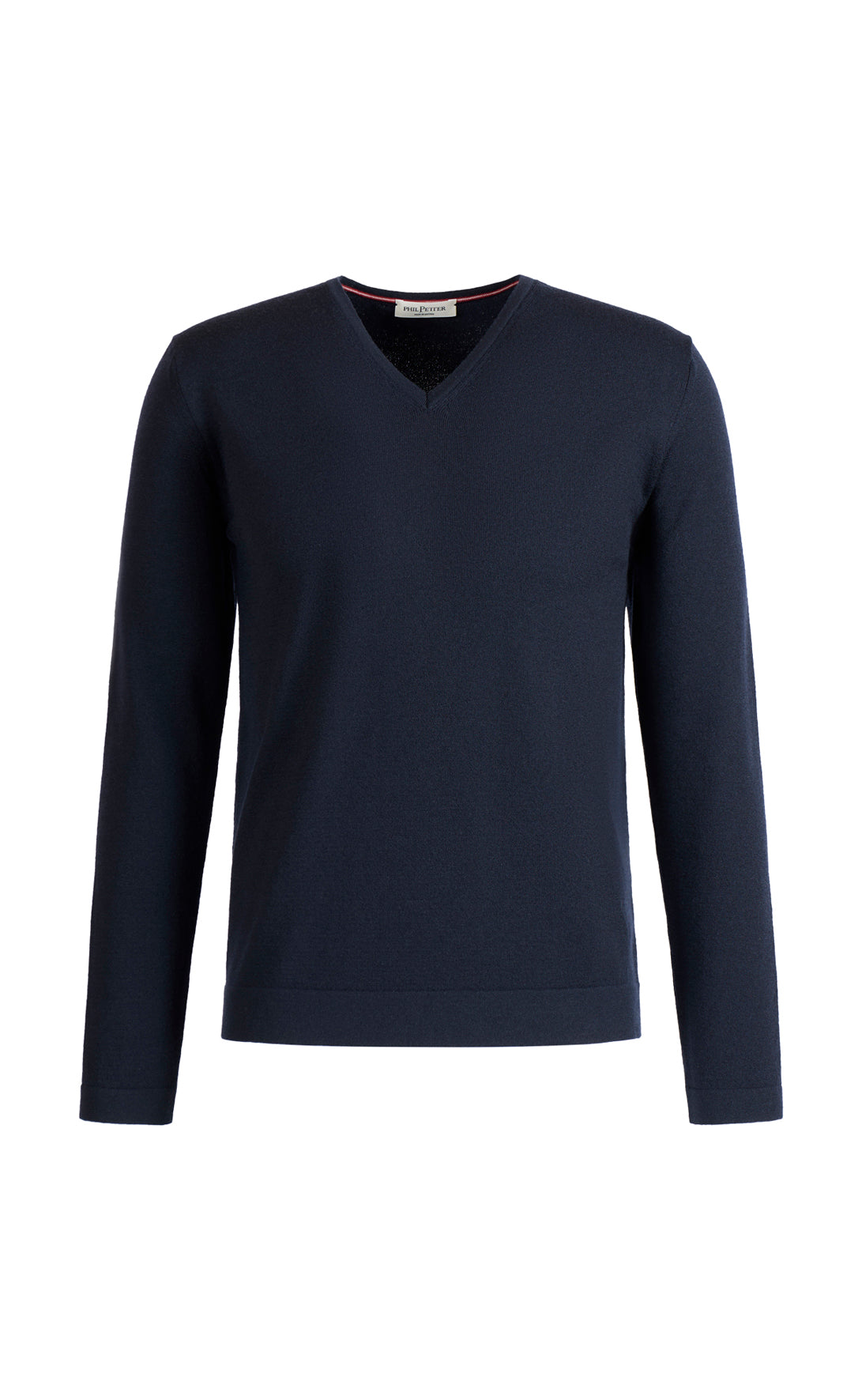 V-Pullover aus Merinowolle mit funktionalem Stretchanteil