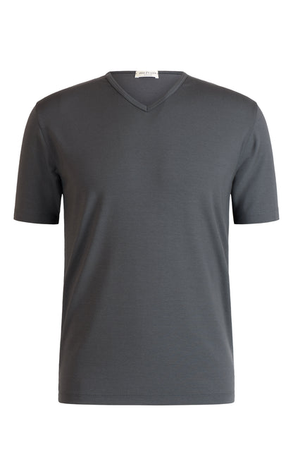 V-Shirt aus Premium Jersey, kurzarm, Accurate Fit