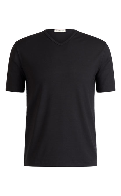 V-Shirt aus Premium Jersey, kurzarm, Accurate Fit