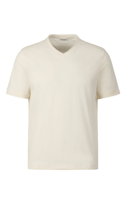 V-Shirt aus feinstem Pima Baumwoll-Jersey, regular fit