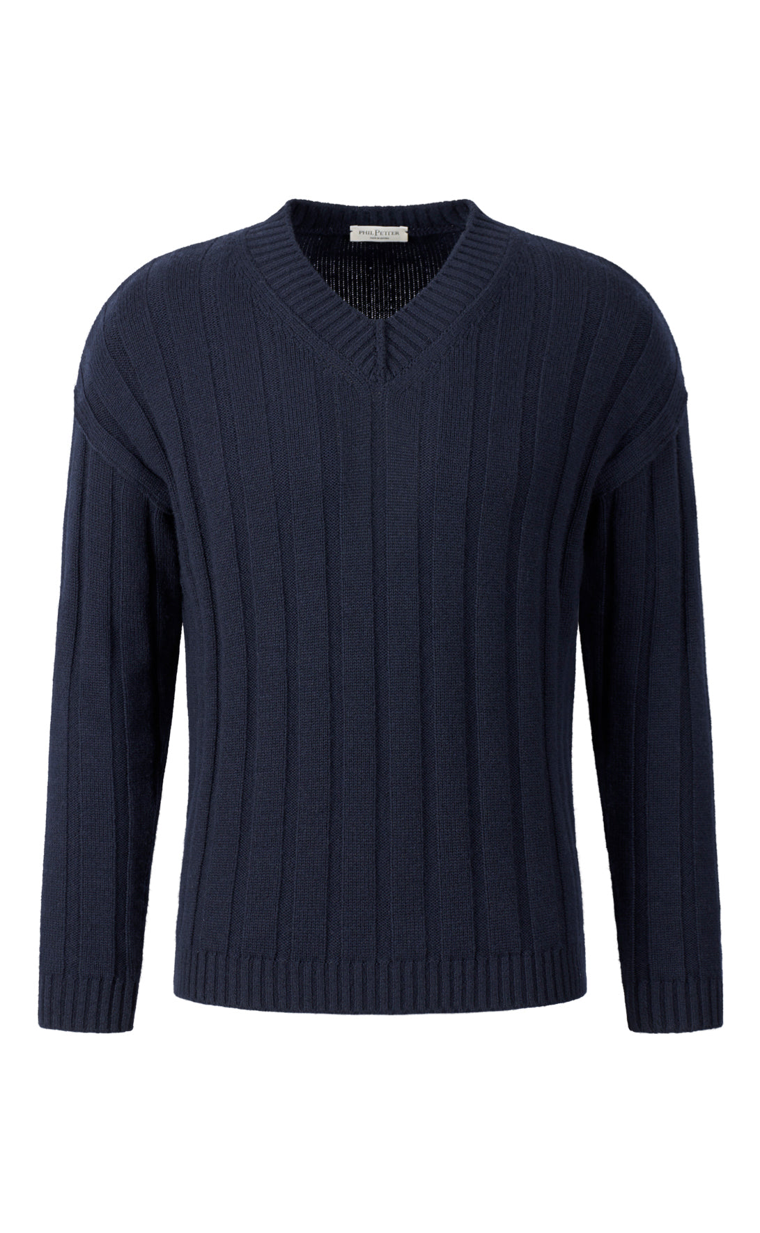 Moderner V-Pullover aus luxuriösem Kaschmirmix, modern fit