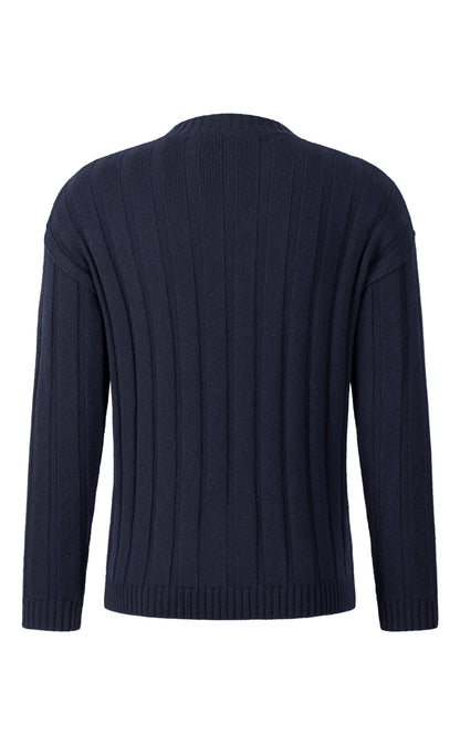 Moderner V-Pullover aus luxuriösem Kaschmirmix, modern fit
