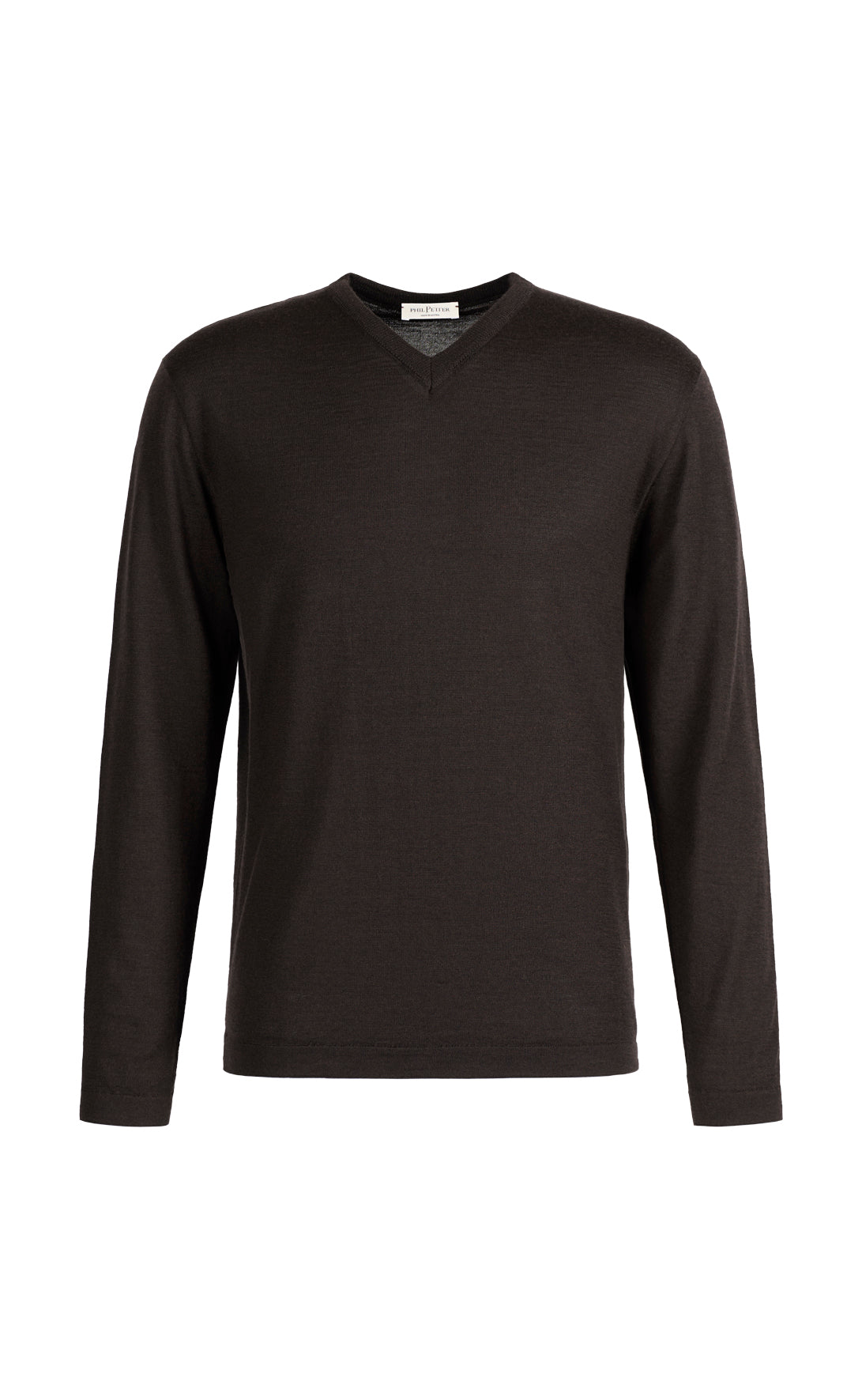 Eleganter V-Pullover aus feinster Garnmischung: Merinowolle und Seide, regular fit