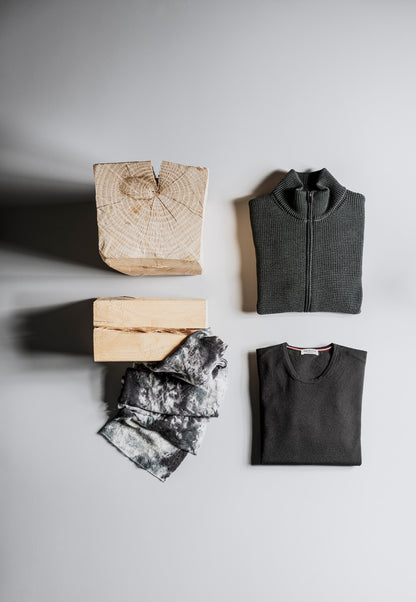 Rundhals-Pullover aus Merinowolle mit Stretchanteil