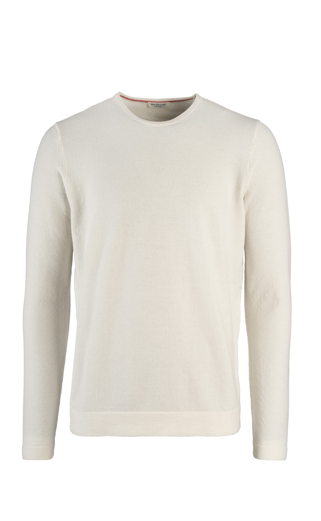 Rundhals-Pullover aus Merinowolle mit Stretchanteil