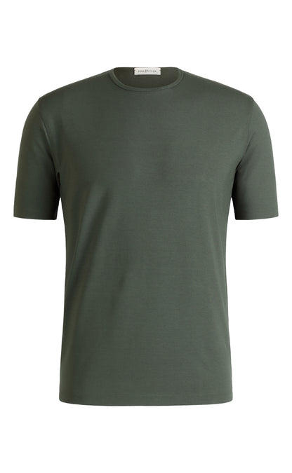 Rundhals-T-Shirt aus Premium Jersey, kurzarm, Accurate Fit