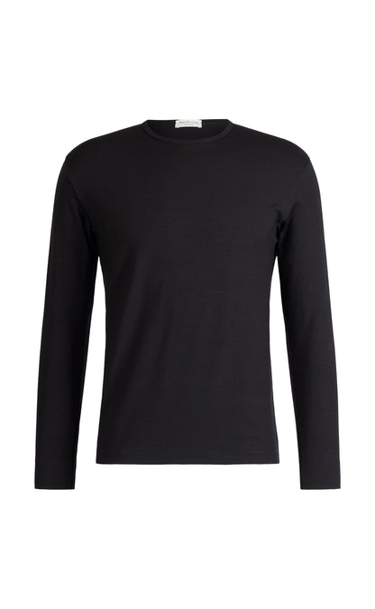 Rundhals-Shirt aus Premium Jersey, langarm, Regular Fit