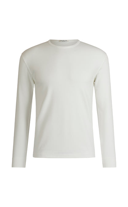 Rundhals-Shirt aus Premium Jersey, langarm, Regular Fit